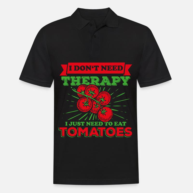 Tomaten - Männer Poloshirt - Schwarz
