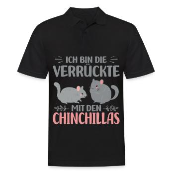 Chinchilla - Männer Poloshirt - Schwarz - Vorne - Kai (181cm)