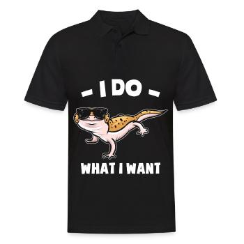 Les animaux de compagnie de Gecko | Gardien de zoo Amphibiens - Polo Homme - noir - Devant - Kai (181cm)