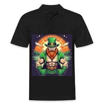 St. Patrick’s Day Trèfle Bodybuilding - Polo Homme - noir - Devant - Kai (181cm)