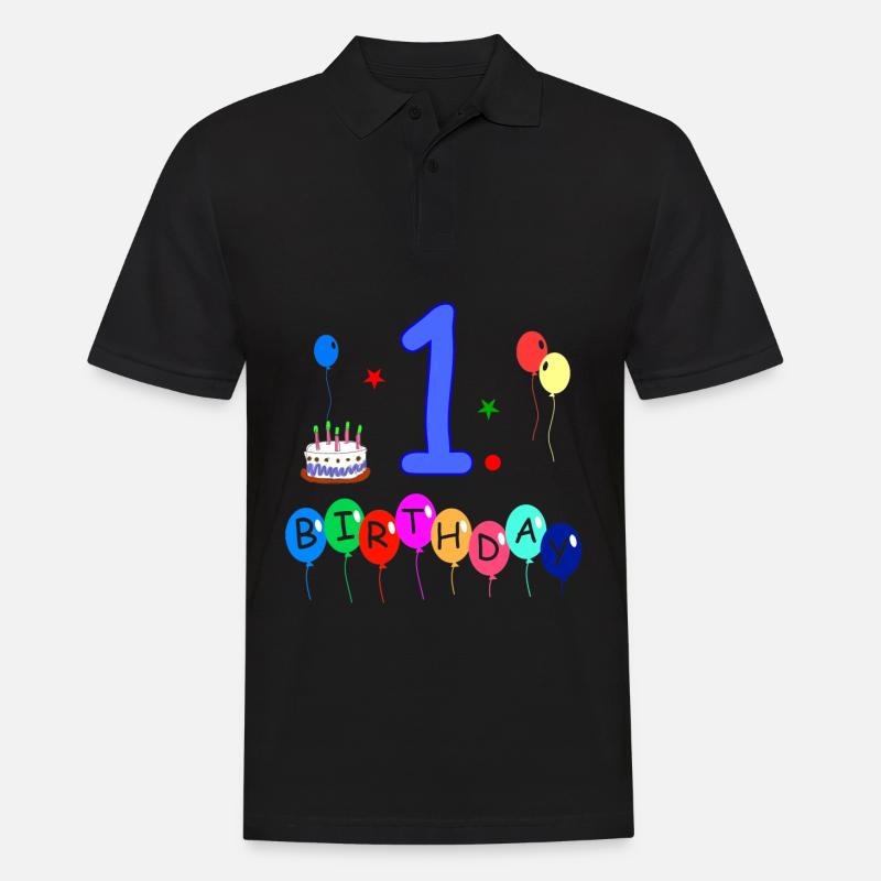 1. Geburtstag - Männer Poloshirt - Schwarz