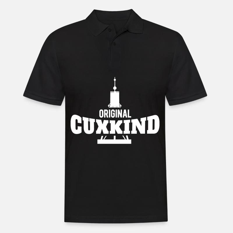 Cuxhaven original Cuxkind - Männer Poloshirt - Schwarz