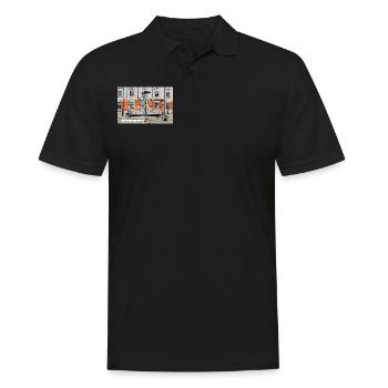 Quelle von Studenten küssen in Tartu - Männer Poloshirt - Schwarz - Vorne - Kai (181cm)