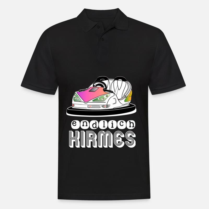 Endlich Kirmes Schausteller Boxauto Kirmesfans - Männer Poloshirt - Schwarz