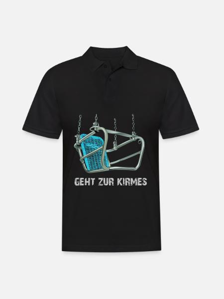 Kirmes Karussell Geht zur Kirmes - Männer Poloshirt - Schwarz