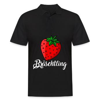 schwäbischer Dialekt - Bräschtling schwabenland - Männer Poloshirt - Schwarz - Vorne - Kai (181cm)