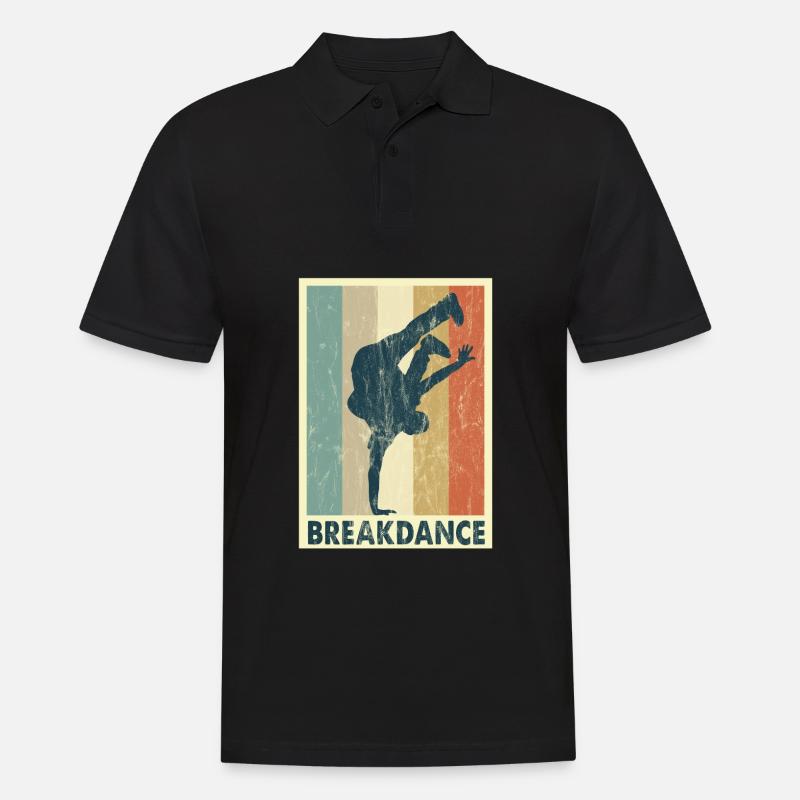Breakdance - Männer Poloshirt - Schwarz