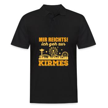 Kirmes Showman Vintage Saying Funny Joke - Men's Polo Shirt - black - Front - Kai (181cm)