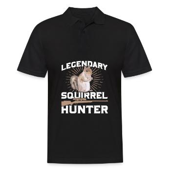 Lustige Eichhörnchen Jagd Zitat Forent Tier Jäger - Männer Poloshirt - Schwarz - Vorne - Kai (181cm)