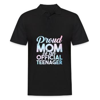 Adolescent officiel mère maman fier adolescente mère - Polo Homme - noir - Devant - Kai (181cm)