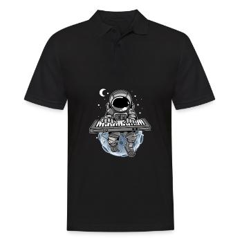 Pianiste Astronaute Instrument de musique Cosmonaut - Polo Homme - noir - Devant - Kai (181cm)