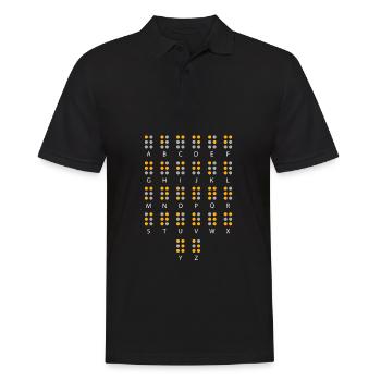 Braille Alphabet Art aveugle - Polo Homme - noir - Devant - Kai (181cm)