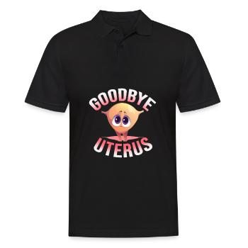 Hysterektomie Bewusstsein Uterus Entfernung Blumen - Männer Poloshirt - Schwarz - Vorne - Kai (181cm)