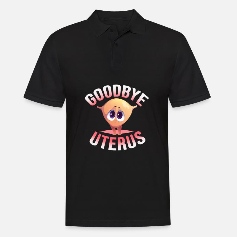 Hystérectomie Conscience Uterus Ablation Fleurs - Polo Homme - noir