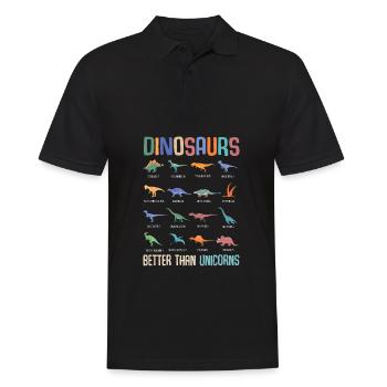 Cool dinosaure Fan Dino Garçons Trex - Polo Homme - noir - Devant - Kai (181cm)