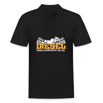 Diesel Engine I Diesel Because Electric Cars - Men's Polo Shirt - black - Front - Kai (181cm)