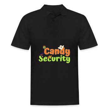 Funny Halloween Costume Candy Security - Men's Polo Shirt - black - Front - Kai (181cm)