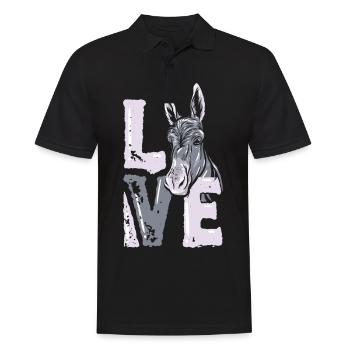donkey - Men's Polo Shirt - black - Front - Kai (181cm)