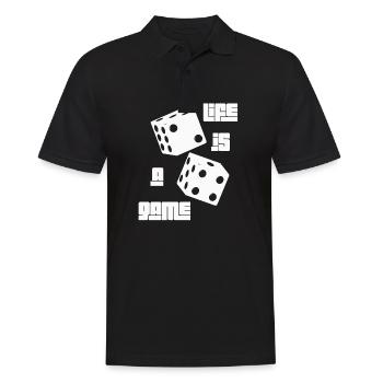 Spiel Spieler Würfel Brettspiele game Spielemesse - Männer Poloshirt - Schwarz - Vorne - Kai (181cm)
