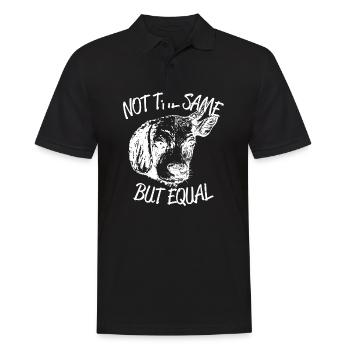 Vegan Obst Öko Vegetarier Veganer Geschenk Spruch - Männer Poloshirt - Schwarz - Vorne - Kai (181cm)
