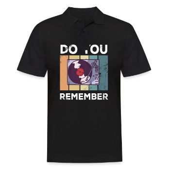 Vinyl Vintage Retro Schallplatte Plattenspieler - Männer Poloshirt - Schwarz - Vorne - Kai (181cm)
