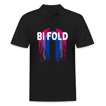 Bi Fold Bisexual LGBTQ Bi Pride LGBT Positivity - Men's Polo Shirt - black - Front - Kai (181cm)