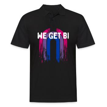 We Get Bi Bisexual LGBTQ Bi Pride LGBT Positivity - Men's Polo Shirt - black - Front - Kai (181cm)