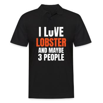 Ich liebe Hummer und vielleicht 3 Leute lustig - Männer Poloshirt - Schwarz - Vorne - Kai (181cm)