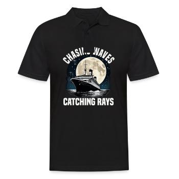 Chasing Waves Catching Rays Cruise Ship Vacation - Men's Polo Shirt - black - Front - Kai (181cm)