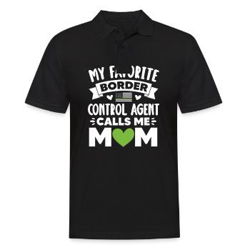 My Favorite Border Control Agent Calls Me Mom - Männer Poloshirt - Schwarz - Vorne - Kai (181cm)