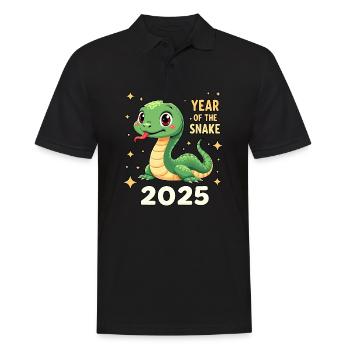 Réveillon du Nouvel An en Chine - Serpent 2025 - Polo Homme - noir - Devant - Kai (181cm)