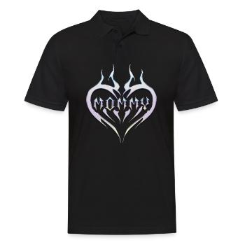 Tribal Heart Tattoo for Emo and Goth - Men's Polo Shirt - black - Front - Kai (181cm)