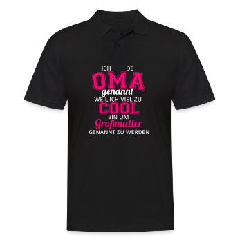 Ich werde Oma genannt - Männer Poloshirt - Schwarz - Vorne - Kai (181cm)