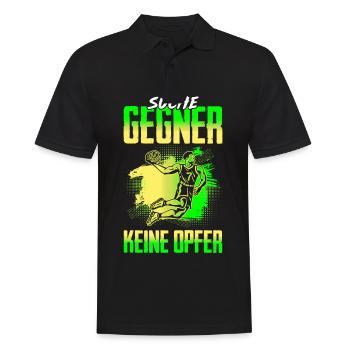 Suche Gegner Keine Opfer Basketball - Männer Poloshirt - Schwarz - Vorne - Kai (181cm)