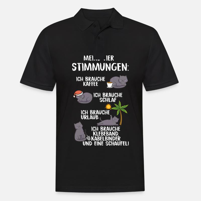 Meine Vier Stimmungen - Männer Poloshirt - Schwarz