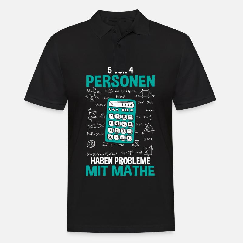 Mathe Mathematik Lehrer Rechner - Männer Poloshirt - Schwarz