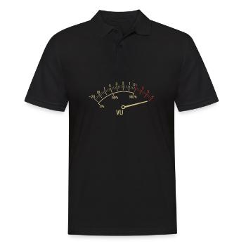 Retro VU Meter Hi-Fi Vintage Stereo Music Lover - Männer Poloshirt - Schwarz - Vorne - Kai (181cm)