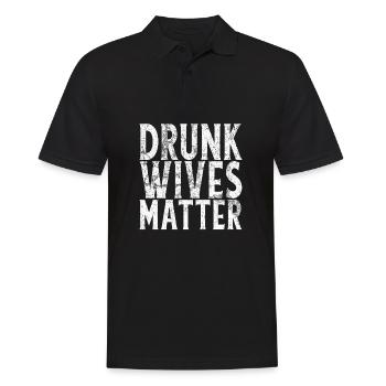 Drunk Wives Matter Funny Drinking Gift - Polo Homme - noir - Devant - Kai (181cm)