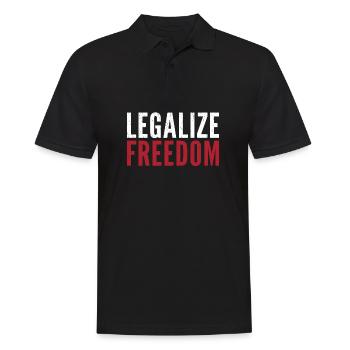 Legalize Freedom Advocate - Männer Poloshirt - Schwarz - Vorne - Kai (181cm)