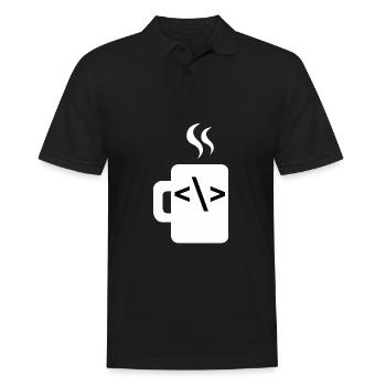 JavaScript Code Developer Developer Coffee Java - Polo Homme - noir - Devant - Kai (181cm)