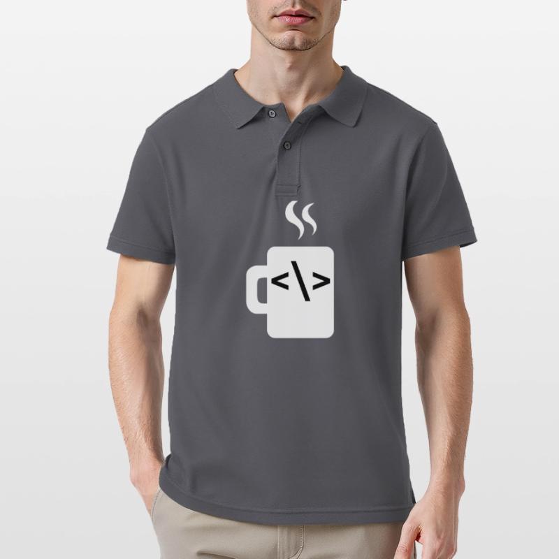 JavaScript-Codesoftware-Entwickler Kaffee Java Männer Poloshirt