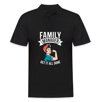 Les gestionnaires de famille obtiennent tout le chemin de la meilleure maman - Polo Homme - noir - Devant - Kai (181cm)