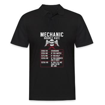 Taux de mécanicien Atelier de taux horaire de - Polo Homme - noir - Devant - Kai (181cm)