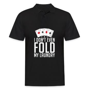 Ich felle nicht einmal meinen Wäsche-lustigen - Männer Poloshirt - Schwarz - Vorne - Kai (181cm)