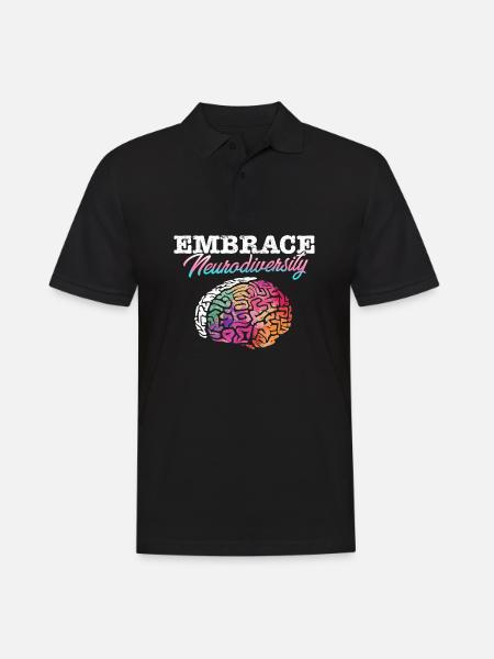 Autism Awareness I ADHD I ASD I Embrace - Männer Poloshirt - Schwarz