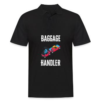 Manutentionnaire des bagages Travailleur de l’aéroport - Polo Homme - noir - Devant - Kai (181cm)