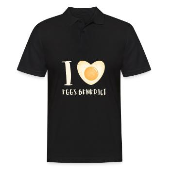 Oeufs Bénédicte Omelettee Petit Déjeuner Brunch - Polo Homme - noir - Devant - Kai (181cm)