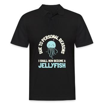 Jelly Fish Medusozoa Marine Biologist Ocean - Men's Polo Shirt - black - Front - Kai (181cm)