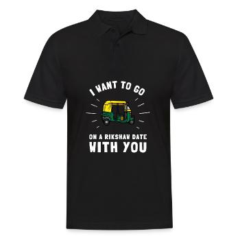 Tuk Tuk Rickshaw Transporteur de scooter italien - Polo Homme - noir - Devant - Kai (181cm)