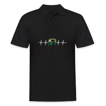Tuk Tuk Rickshaw Transporteur de scooter italien - Polo Homme - noir - Devant - Kai (181cm)